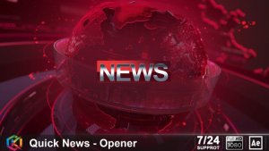 Videohive Quick News - Opener Broadcast-packages template preview