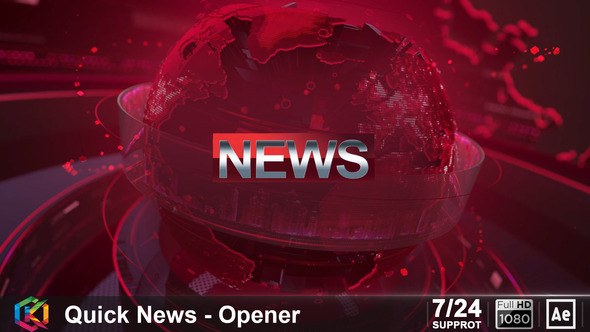 Videohive Quick News - Opener Broadcast-packages template preview