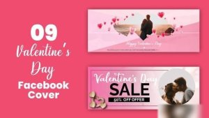 Videohive Valentine Sale Offer Facebook Cover Openers template preview