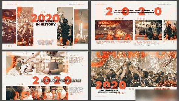 Videohive One Year in History - Timeline of Events Openers template preview