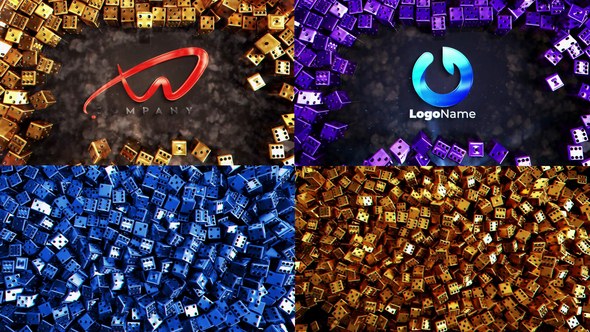 Videohive Luxury Gambling Dices Unveil Logo Stings template preview