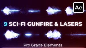 Videohive Sci-fi Gunfire & Laser Muzzle Flashes Elements template preview