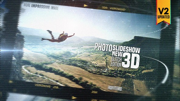 Videohive Photo Slide Show 3D New Glitch Edition Openers template preview