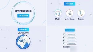 Videohive CV Portfolio Openers template preview