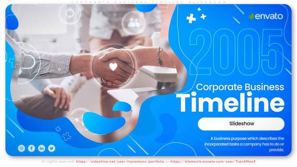 Videohive Corporate N Business Timeline Slideshow Video Displays template preview