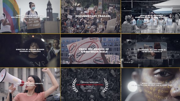 Videohive Documentary Minimal Video Displays template preview
