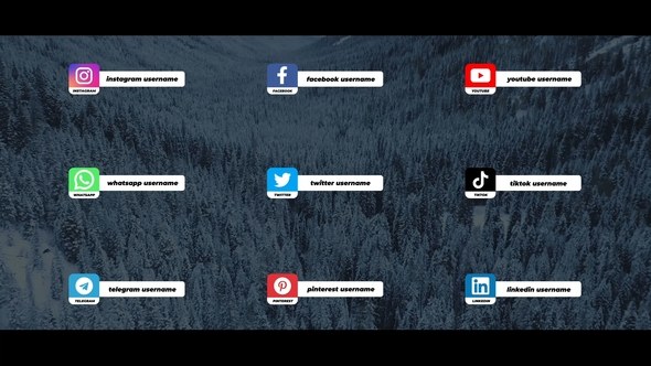 Videohive Social Media Lower Thirds For After Effects 36709708 Titles template preview