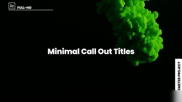 Videohive Minimal Call Out Titles 39659788
