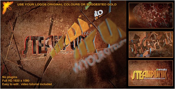Videohive Steampunk Logo Logo Stings template preview