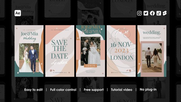 Videohive Romantic Wedding Instagram Reels Product Promo template preview