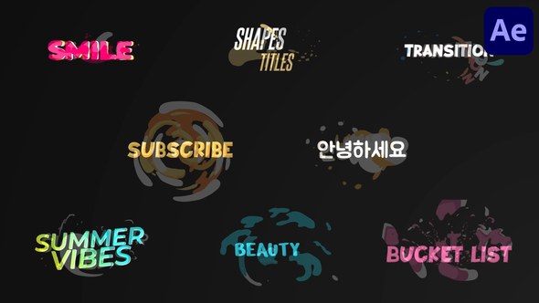 Videohive Liquid Shapes Titles for After Effects 53414989 Titles template preview