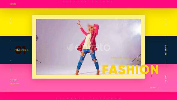 Videohive Fashion Colors Elegance Slideshow Video Displays template preview