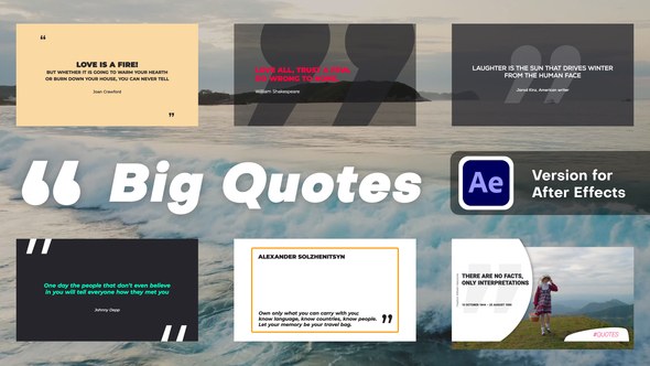 Videohive Big Quotes Titles template preview