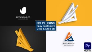 3D Logo Reveal Mogrt Premiere Pro template preview
