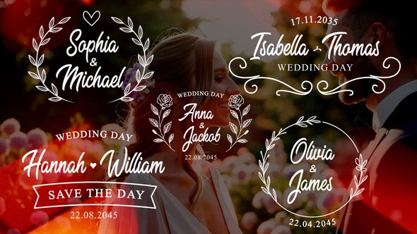 Videohive Wedding Titles Pack 59005413 Titles template preview
