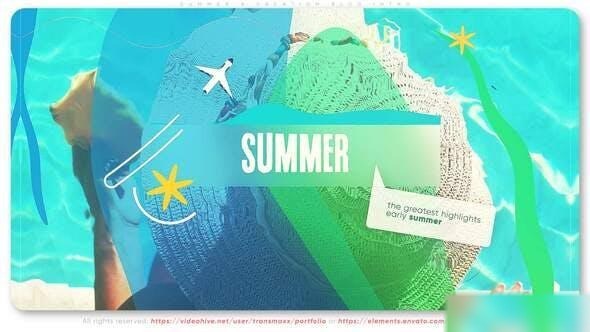 Videohive Summer & Vacation Blog Intro Openers template preview