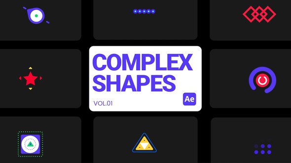 Videohive Complex Shapes 01 for After Effects Elements template preview