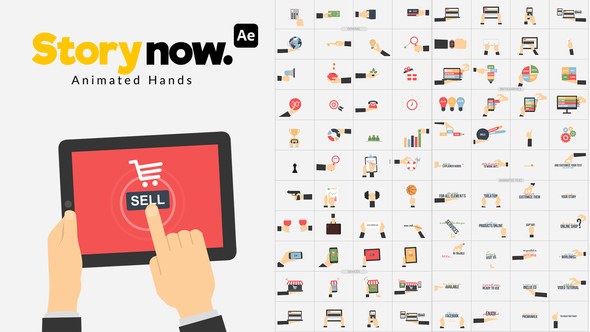 Videohive Story Now | Animated Hands Elements template preview