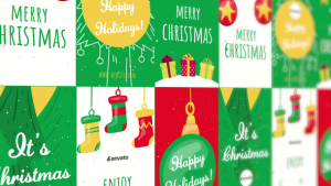 Videohive Flat Style Christmas Stories Elements template preview