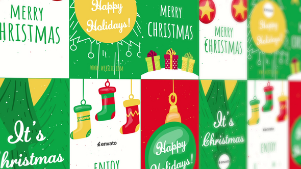 Videohive Flat Style Christmas Stories Elements template preview