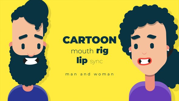 Videohive Cartoon mouth rig with lip sync Elements template preview