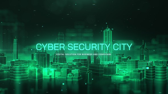 Videohive Cyber Security City Presentation Titles template preview