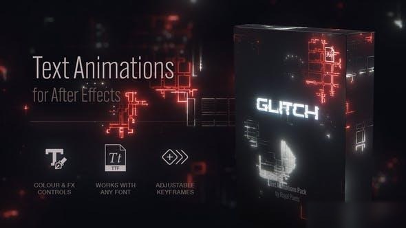 Videohive Text Animation Presets | Glitch Titles template preview