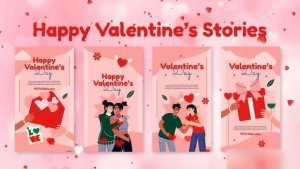 Videohive Valentines Day Instagram Stories And Reel Openers template preview