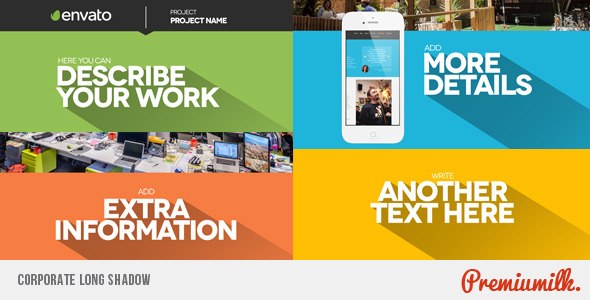 Videohive Corporate Long Shadow Openers template preview
