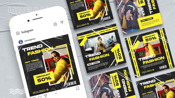 Videohive Streetwear Instagram Posts Titles template preview
