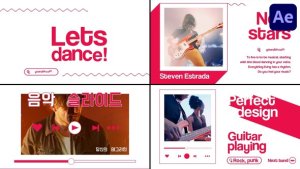 Videohive Music Slides for After Effects Openers template preview