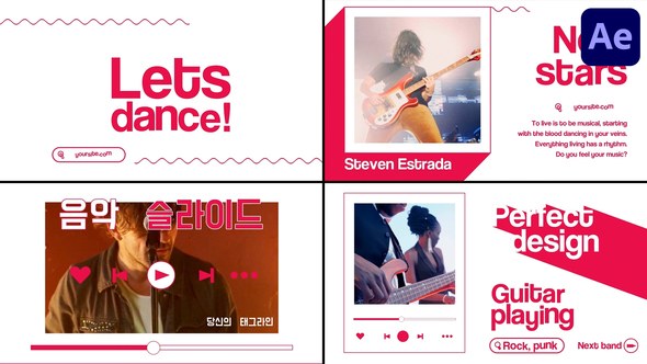Videohive Music Slides for After Effects Openers template preview