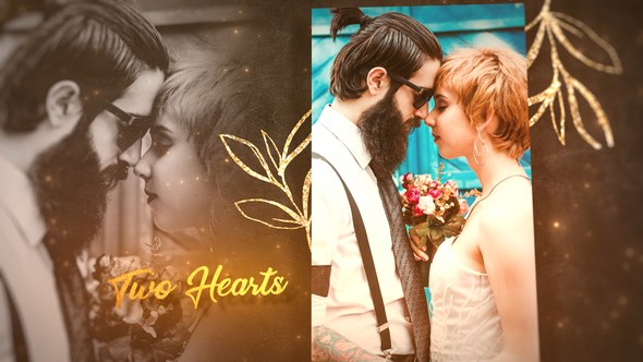 Videohive Golden Wedding Slideshow Openers template preview