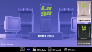 Videohive Retro Logo Logo Stings template preview