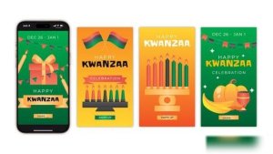Videohive Happy Kwanzaa Instagram Stories Video Displays template preview