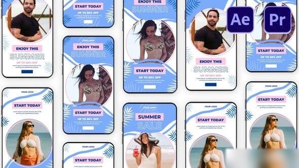 Videohive Summer Fashion Instagram Story Template Elements template preview
