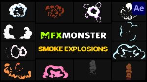Smoke Explosions Pack | After Effects Video Displays template preview