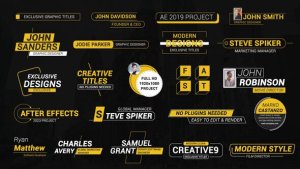 Videohive Text Titles Pack Titles template preview