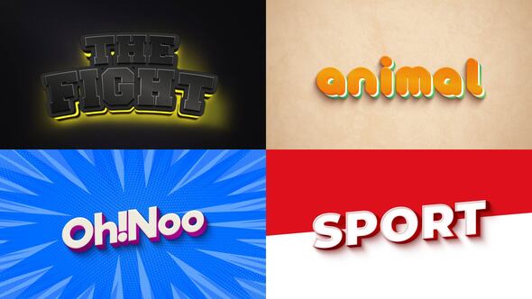 Videohive Text Effect - 3D Style 07 Titles template preview