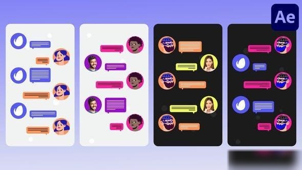 Videohive Chat Explainer for After Effects Openers template preview