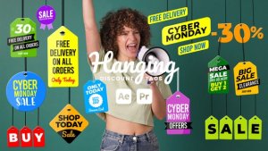 Videohive Hanging Sale Tags Elements template preview