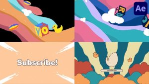 Videohive Funny Clouds Logo for After Effects Logo Stings template preview