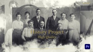 The History Premiere Pro template preview