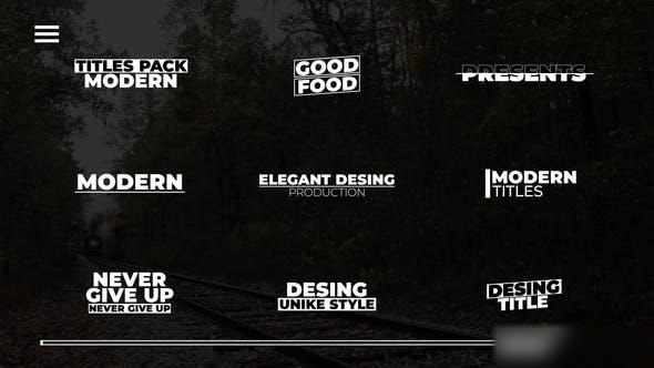 Videohive Modern Titles | After Effects 46488871