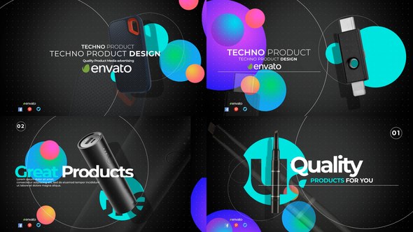 Technologic Product Promo Video Displays template preview