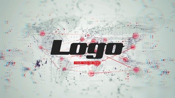 Videohive World Map Logo Reveal Logo Stings template preview