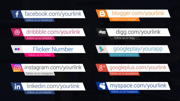 Videohive Social Media Lower Thirds 45457403 Elements template preview