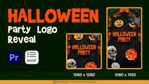 Halloween Party Logo Reveal For Premiere Pro Premiere Pro template preview