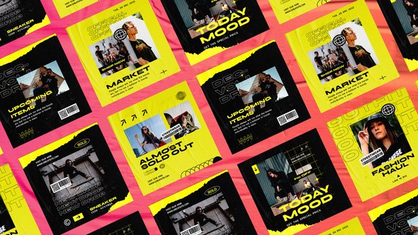 Videohive Urban Streetwear Instagram Posts Product Promo template preview
