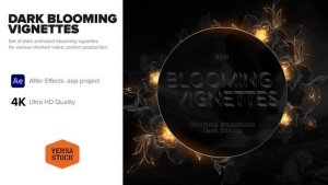 Videohive Blooming Vignettes Black Edition Titles template preview